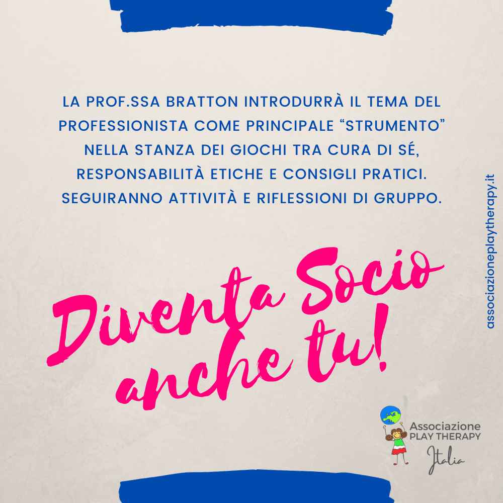 diventa socio anche tu dell'associazione play therapy italia